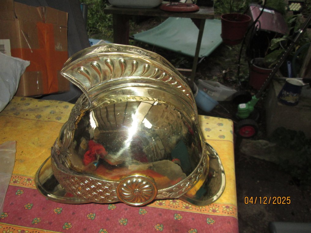 法國 - 消防员 - 軍用頭盔 - 精彩的消防员头盔 M1870，Humes 52 乡村款 #4.3