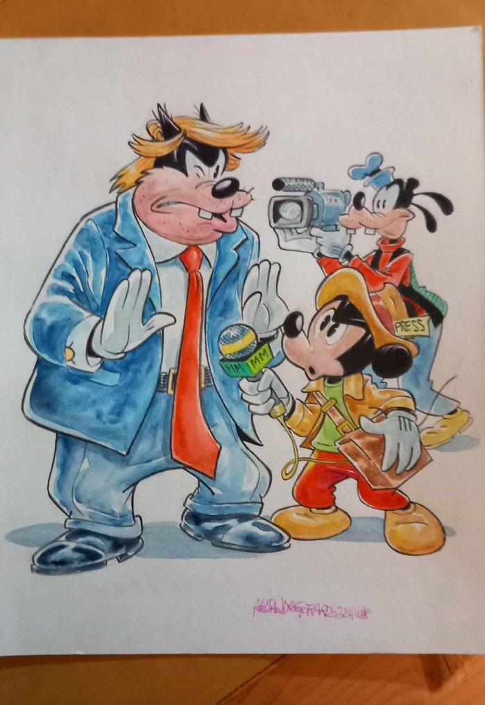 Alessandro Gottardo - 1 Watercolour - Mickey Mouse - "La parrucca del potere" - 2024 #1.0