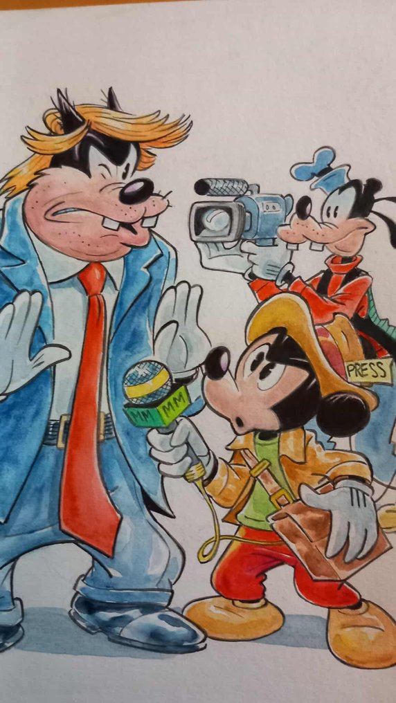 Alessandro Gottardo - 1 Watercolour - Mickey Mouse - "La parrucca del potere" - 2024 #1.0
