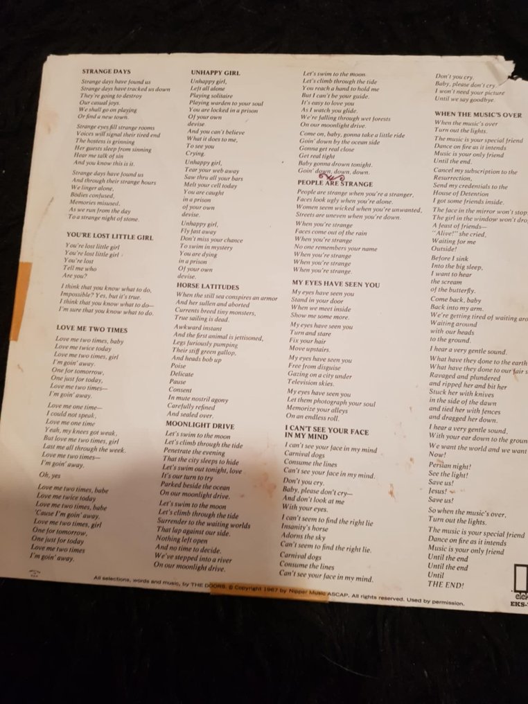 Doors - The Doors – Strange Days - Disc vinil - 1st Pressing - 1967 #3.2