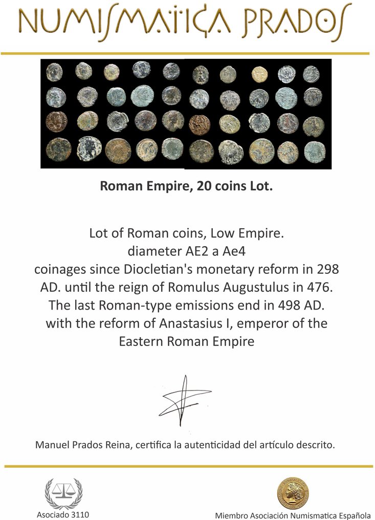 Ρωμαϊκή Αυτοκρατορία Lote 20 monedas Æ acuñadas entre los siglos III - IV d. C.  (χωρίς τιμή ασφαλείας) #2.1