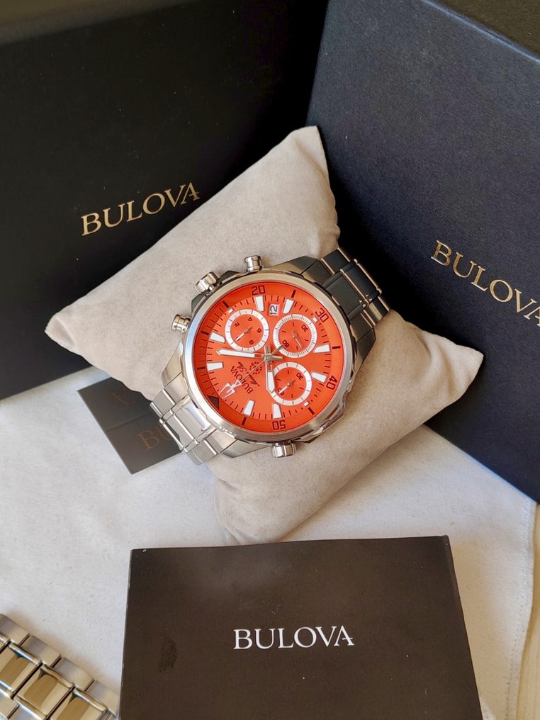 Bulova - Marine Star Chrono - Ingen reservasjonspris - Orange Edition - Herre - 2020+ #4.3