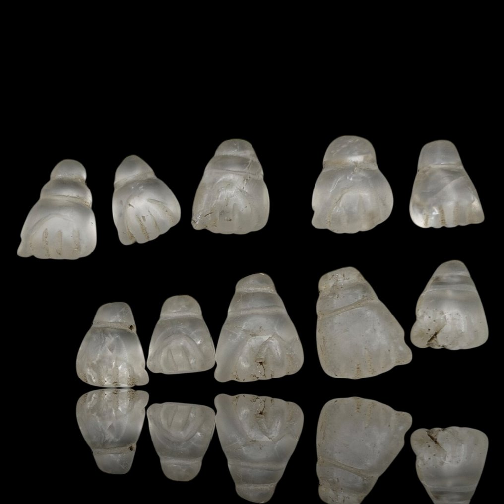 Αντίγραφο ενός αρχαίου Ρωμαίου κρύσταλλο παρτίδα 10 Beads, Σχήμα Χεριού (χωρίς τιμή ασφαλείας) #1.0