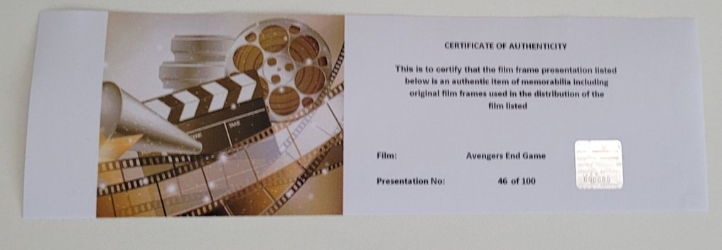 Avengers Endgame - Framed Film Cell Display with COA #2.1