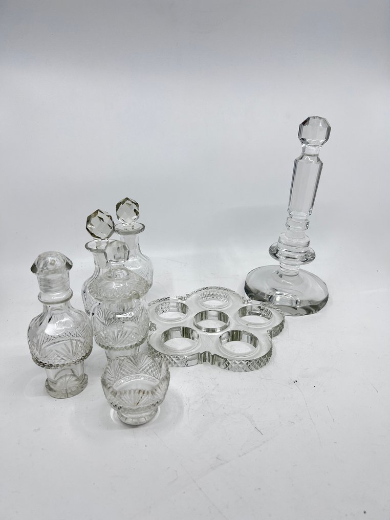 Cruet set - table set - Crystal - oil-vinegar-pepper-salt set #3.2