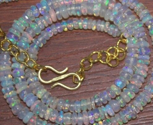 蛋白石 项链 AA++ 天然矿物- 10 g - (1) #4.3