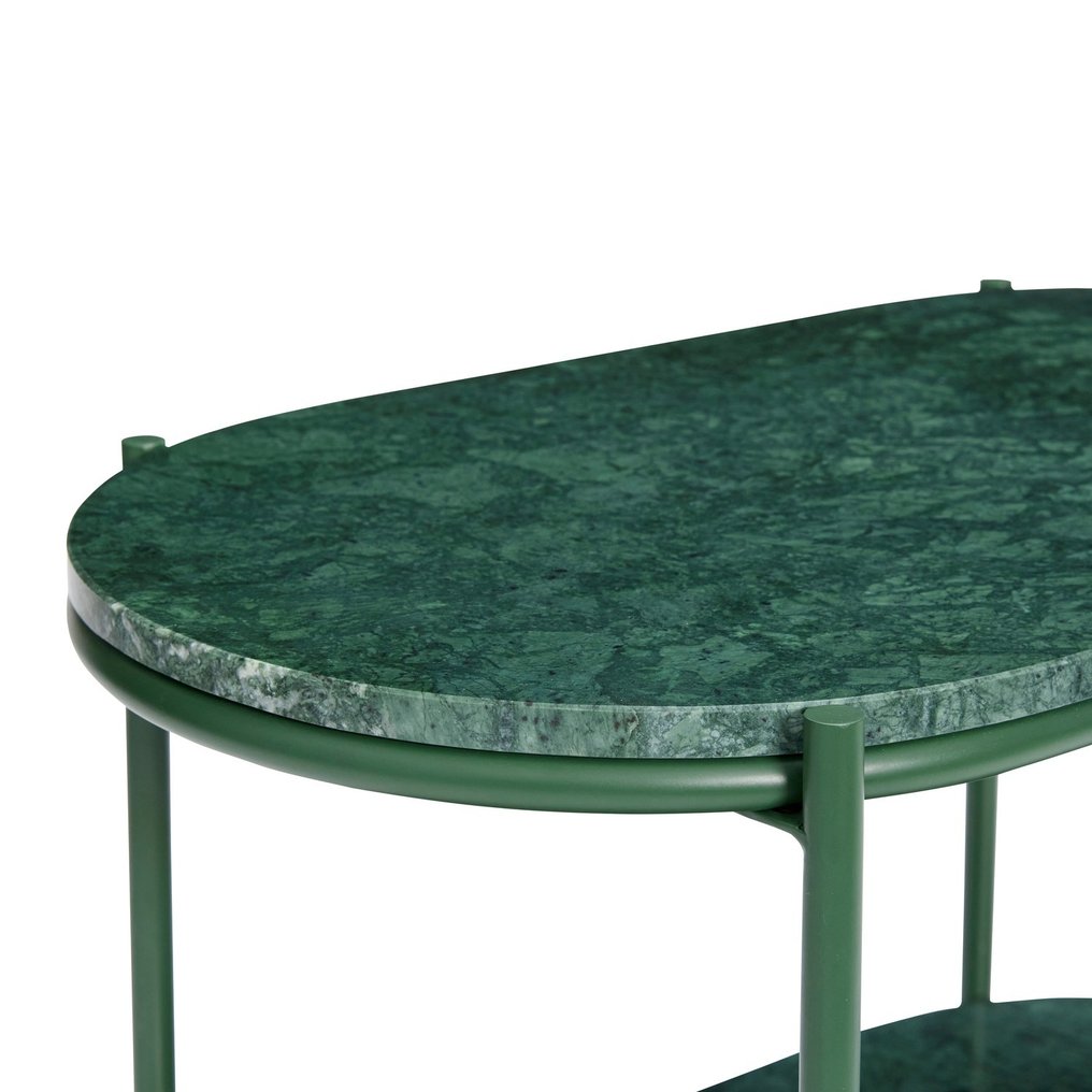 Hübsch - Lotte Knudsen - Buffet - Nusa table d'appoint - Marbre vert - Fer #1.0