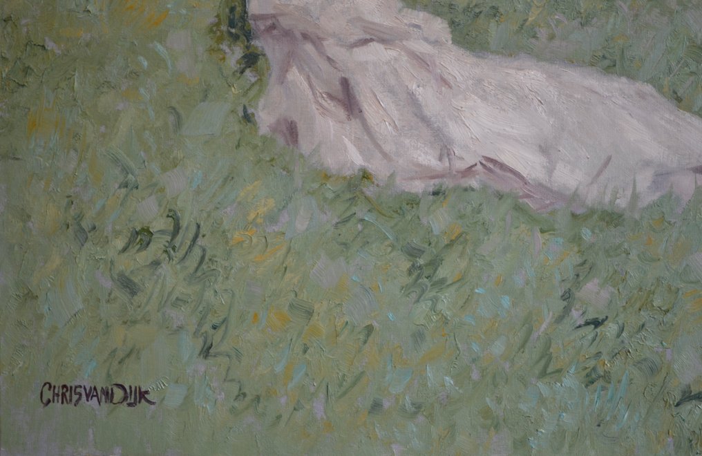 Chris van Dijk (1952) Impressionist - " Profiter d'une belle journée " #4.3