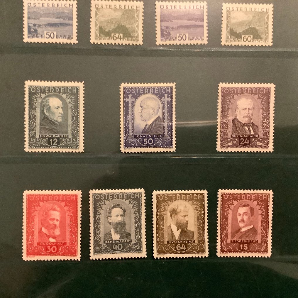 Αυστρία 1932 - Ολόκληρη η ετήσια έκδοση με τοπία και ζωγράφους. - Michel 530/550 #3.2