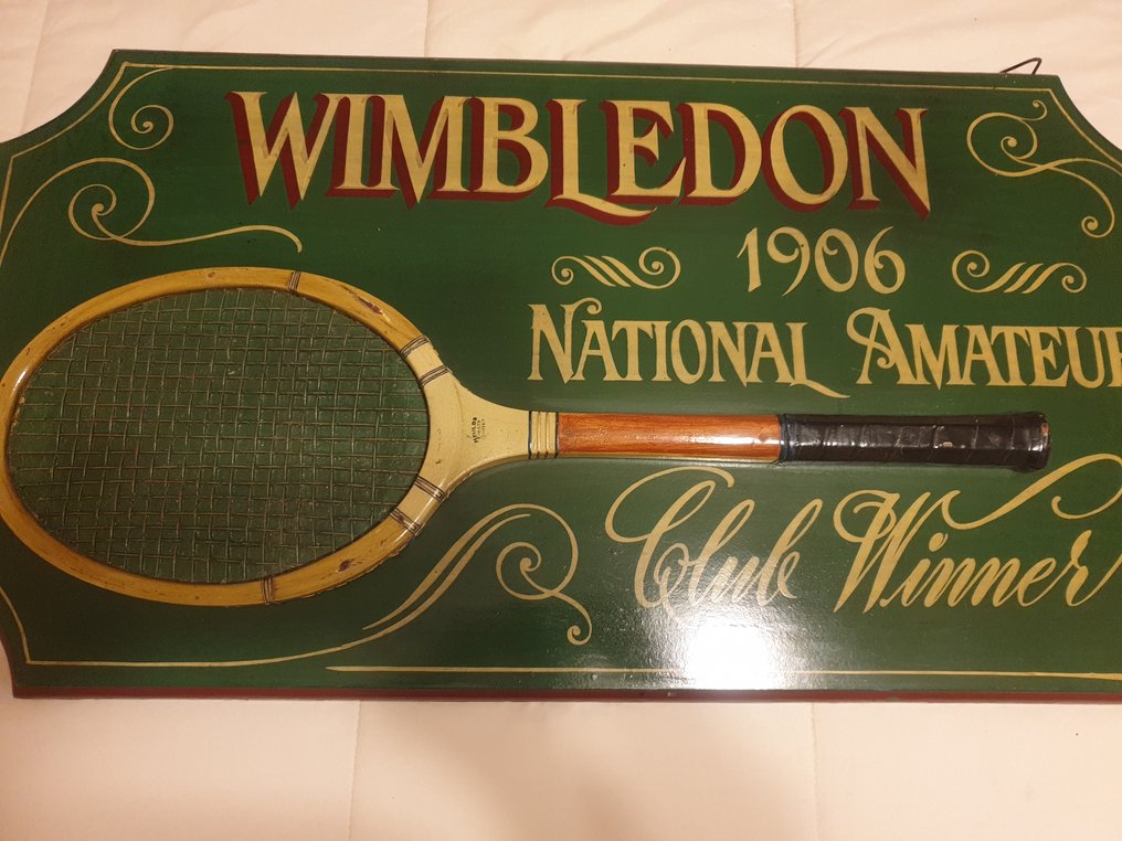 Insegna Wimbledon 复古的 - 标志 - 木 #1.0