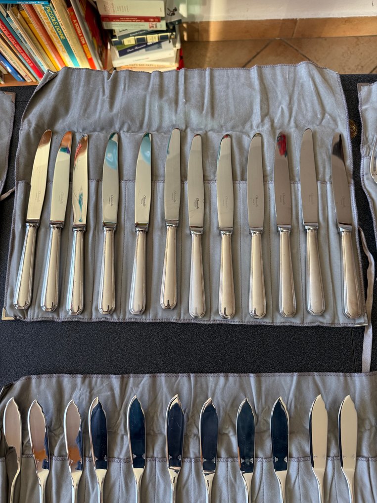 Christofle - Luc Lanel - Σετ μαχαιροπίρουνων για 12 (117) - Αμερική - Επάργυρο #2.1