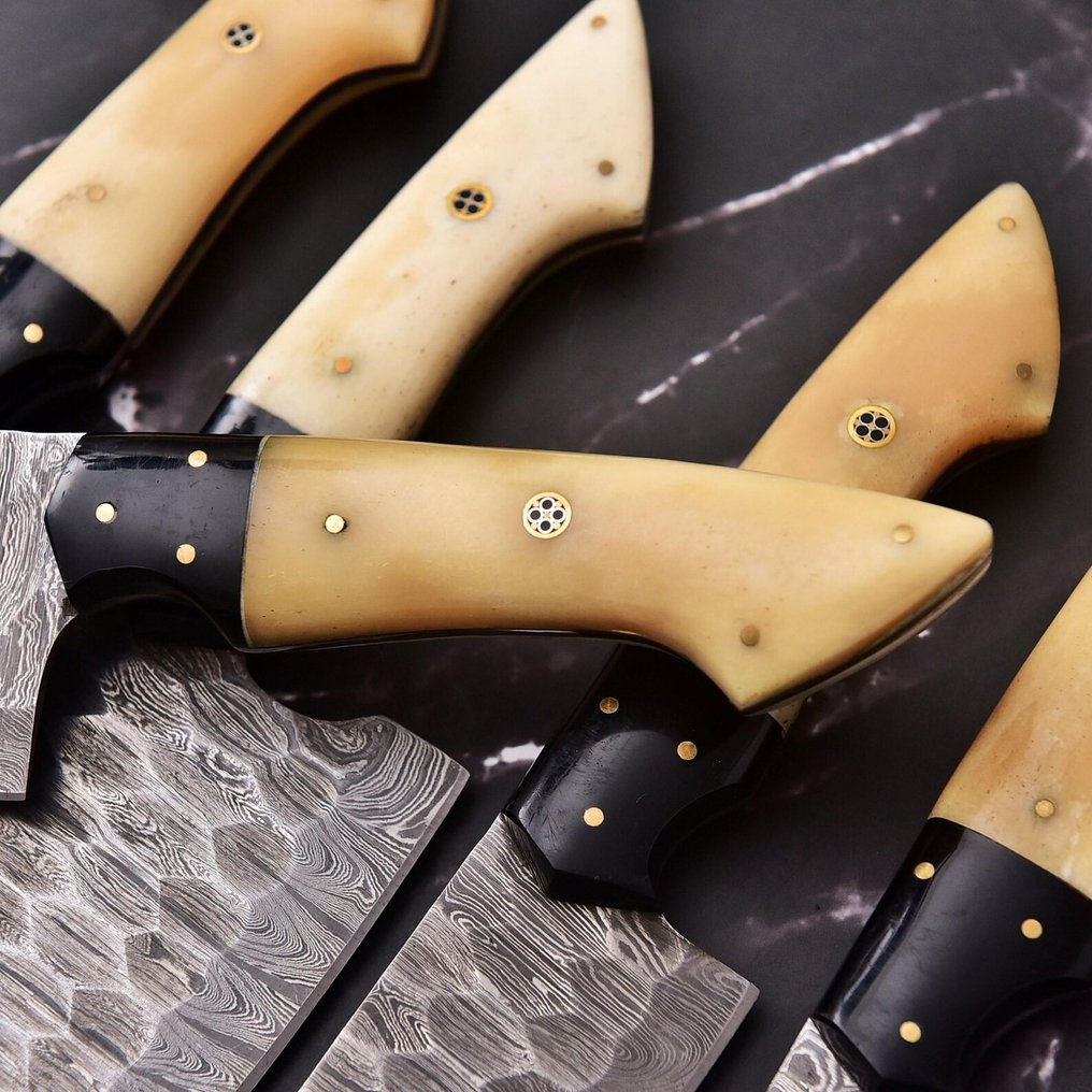 GUFA - Coltello da cucina - Kitchen knife set -  Coltelli da chef - sudore, Manico in osso di cammello - Nord America - Coltello da cucina, coltello da chef #2.1