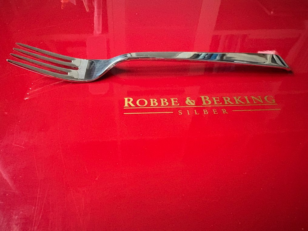 Robbe & Berking, Modell: Alta 150g hartversilbert - Aterinsetti (12) - Hopeoitu - 12 osaa kalastustarvikkeita. #2.1