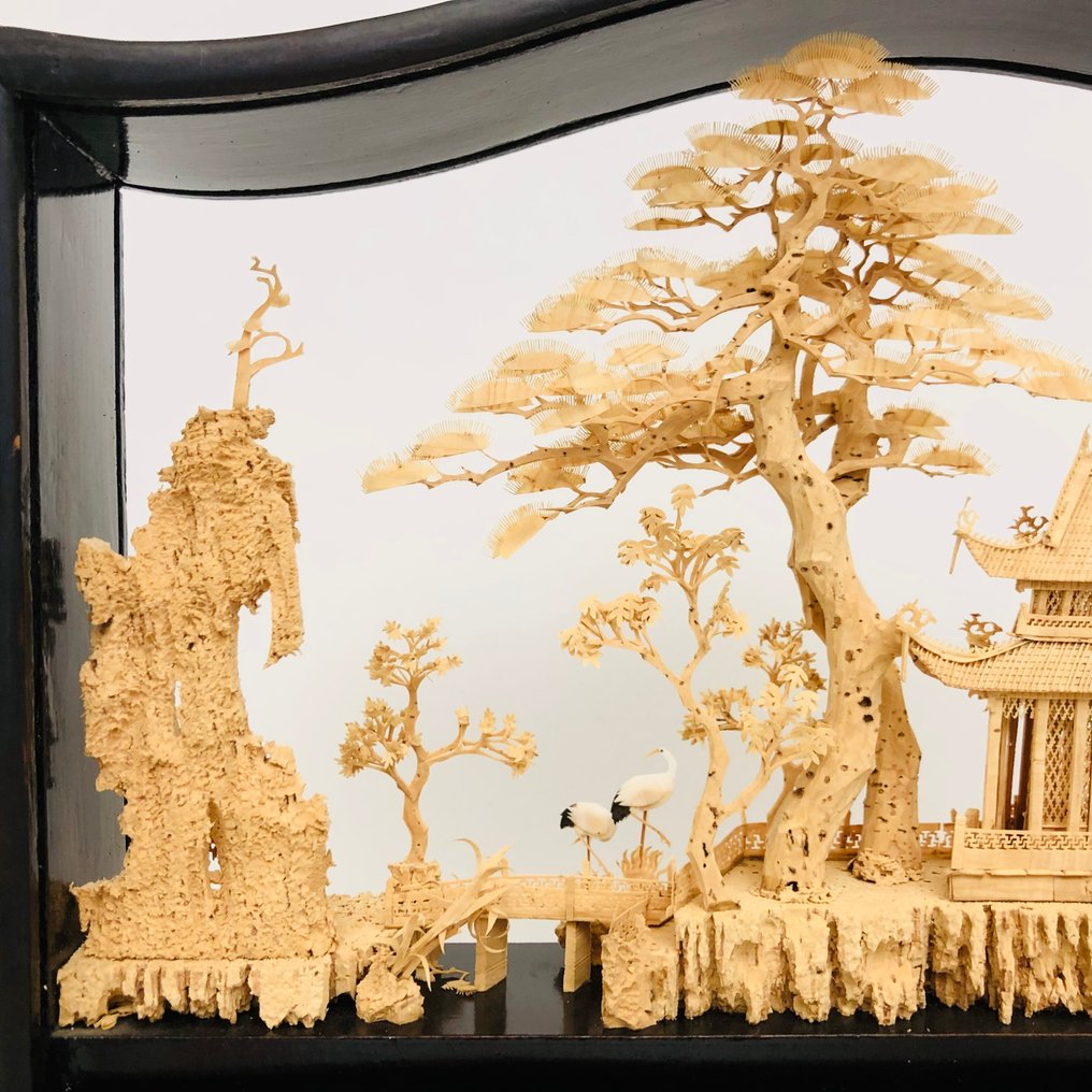 Kabinet - Træ, Glas - Chinoiserie #1.0