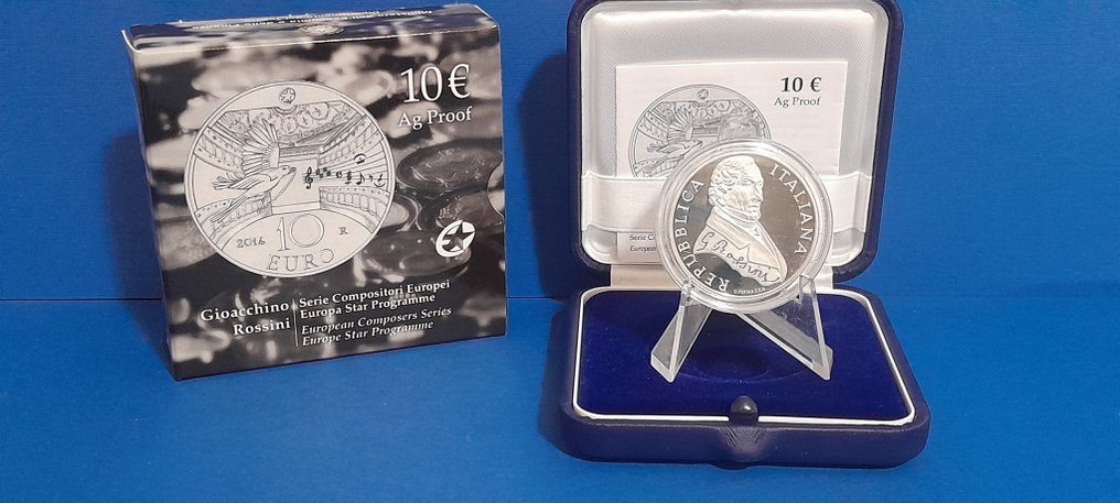 Ιταλία. 10 Euro 2014 "Gioacchino Rossini" Proof  (χωρίς τιμή ασφαλείας) #2.1