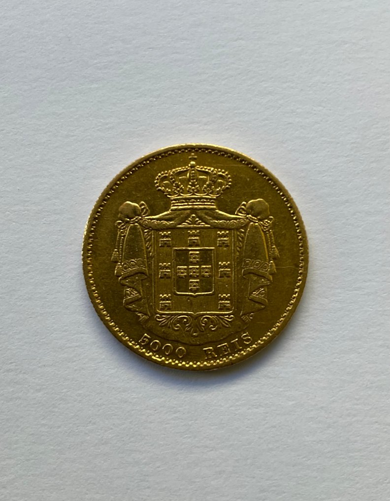 葡萄牙. D. Luís I (1861-1889). 5000 Reis 1871 #1.0