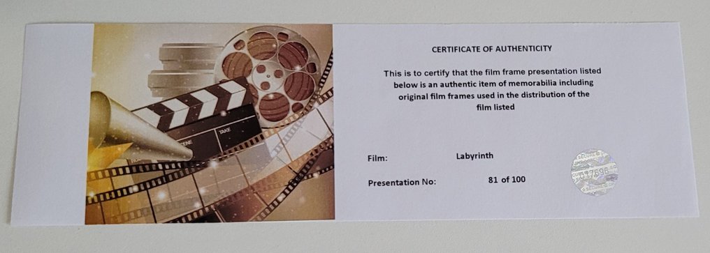 Labyrinth - Framed Film Cell Display with COA #2.1