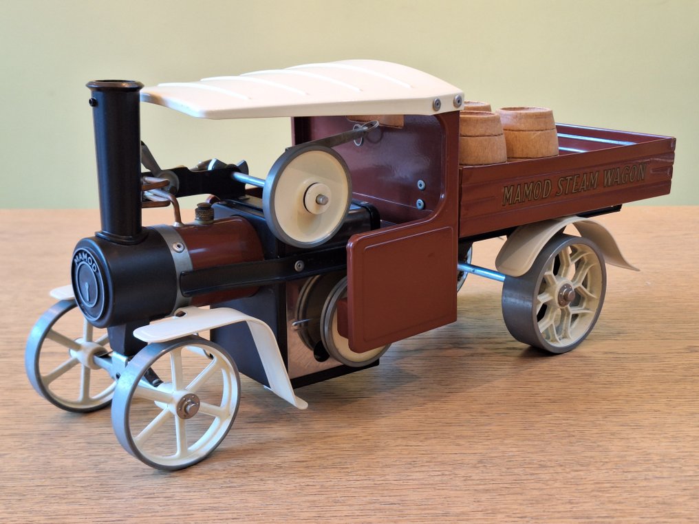 Ατμομηχανή - Mamod - Μέταλλο, Ξύλο, Πλαστικό - 1970-1980 - Μαμοδ Στεμ Βαγκον (SW1) Μοντέλο παιχνιδιού με ζωντανό ατμό #1.0