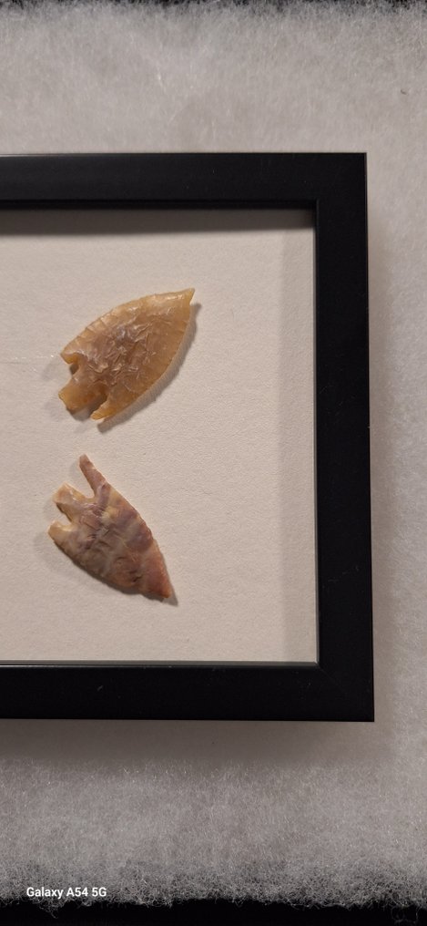 Νεολιθική Ίασπις Συλλογή σημείων από νεολιθικά βέλη από πολύχρωμο Jasper, διπλής όψης, συλλογή ιδιωτικής - 170 mm  (χωρίς τιμή ασφαλείας) #4.3