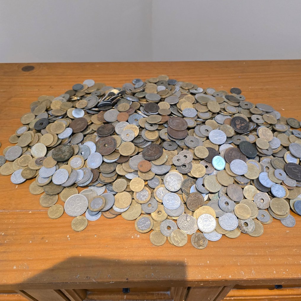 Γαλλία, Λουξεμβούργο, Κόσμος. lot 6.24 kg, 90% monnaie Française. 1850-2000 (χωρίς τιμή ασφαλείας) #3.2