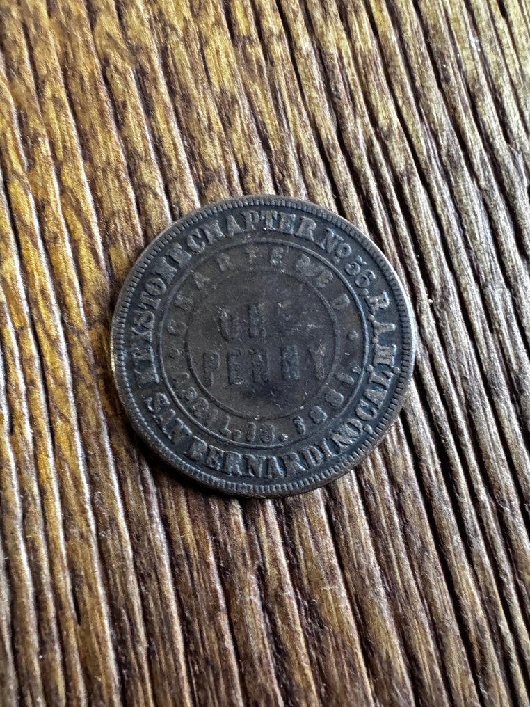 1881 R.A.M Masonic Mark token / 'penny'.. 1881 #1.0