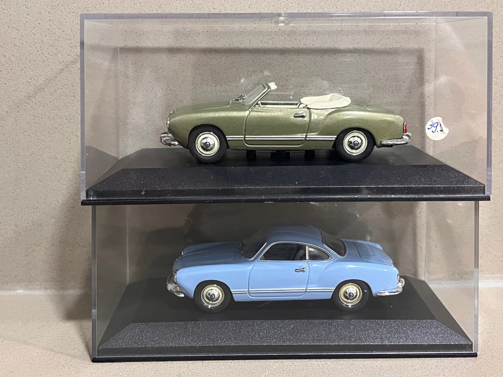 Minichamps 1:43 - Model samochodu (2) - Lot of 2 x Karmann Ghia (Cabriolet and Coupe) - Rzadkie i wyprzedane #1.0