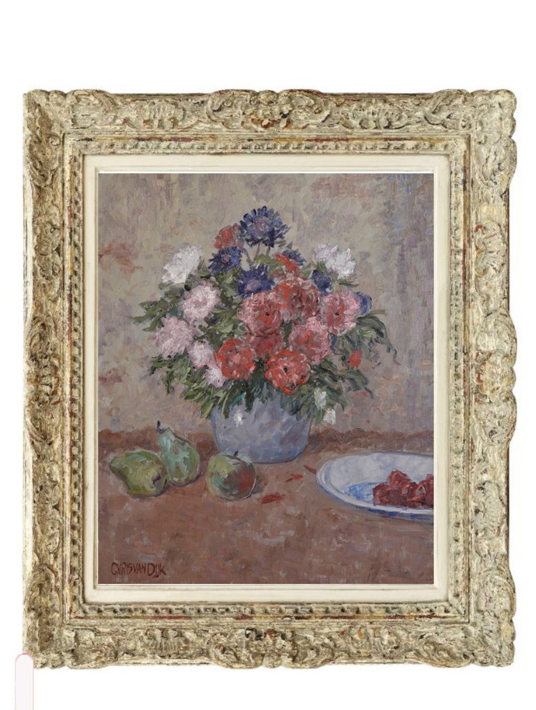 Chris van Dijk (1952) - " Fleurs et fruits " #1.0