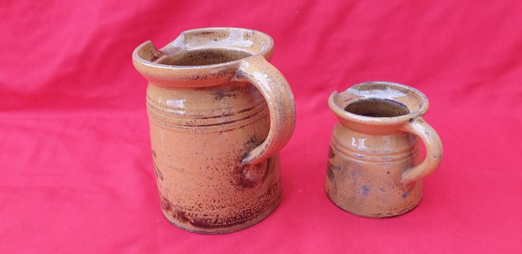 Lågkrus (2) - Biedermeier stentøj michkrus Saargemünd Frankrig #2.1