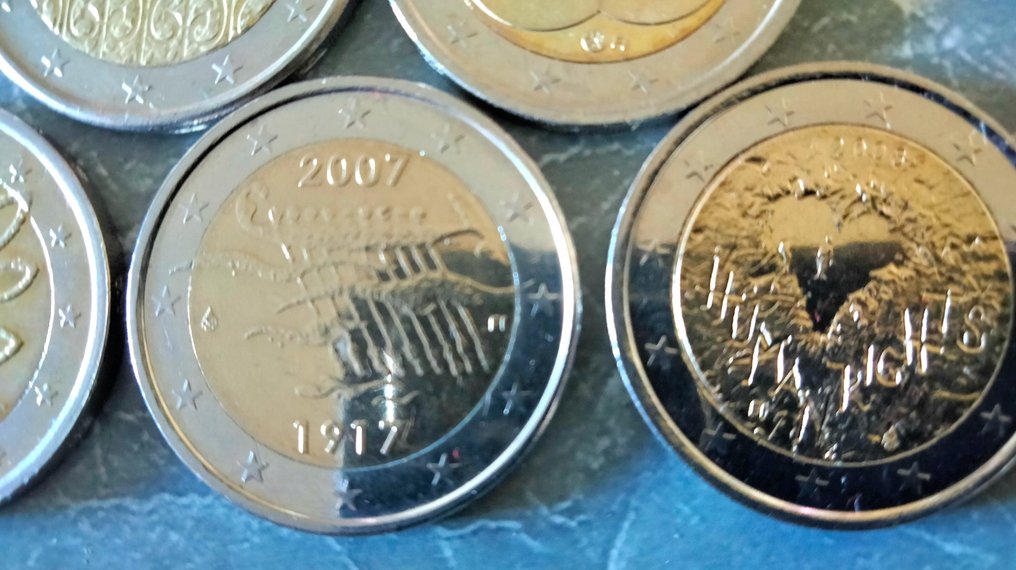 Finnország. 2 Euro 2004/2019 (incl. 2 euro "Enlargement of the EU") (5 pièces) (Nincs minimálár) #3.2