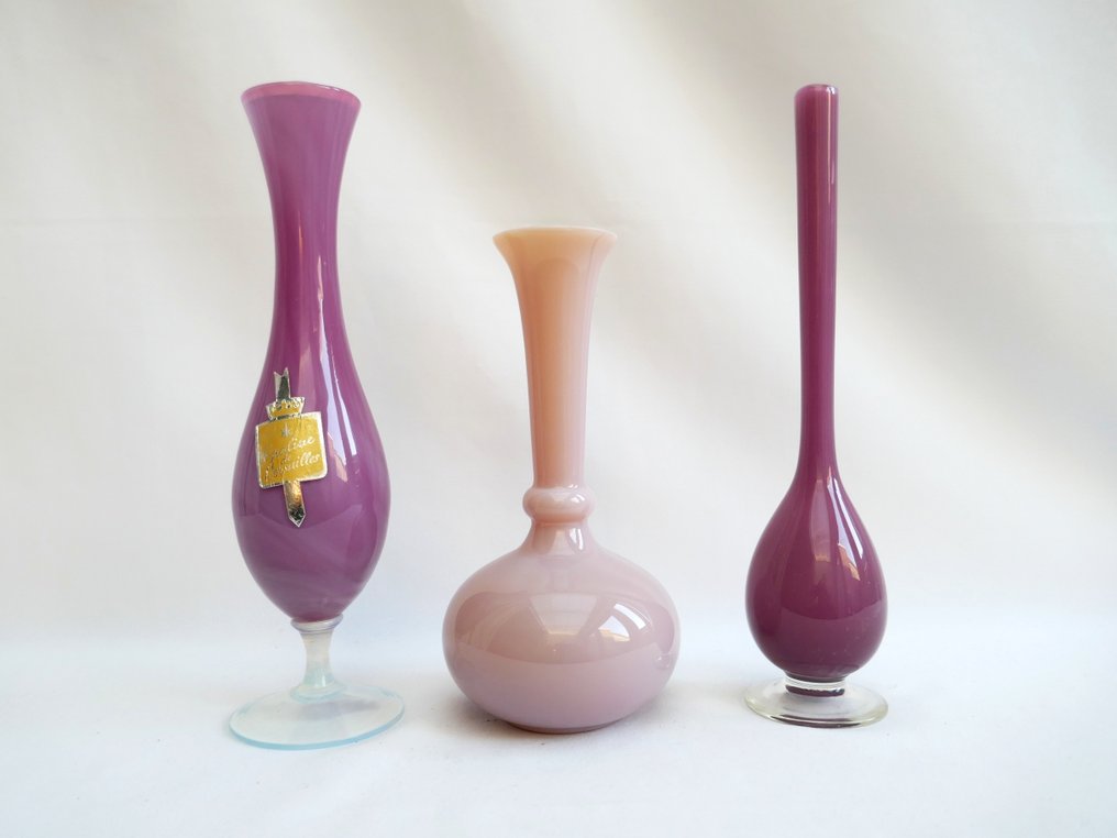 Opaline Versailles / Booms / Empoli - 花瓶 (3) - 乳白色玻璃 #1.0