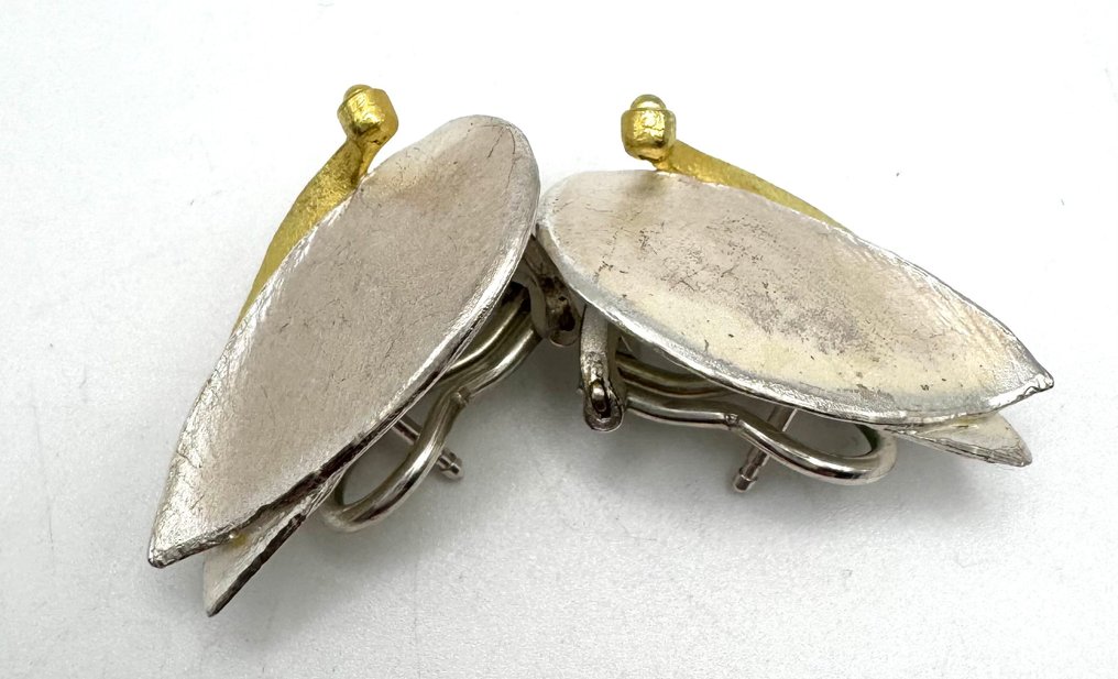 Sans prix de réserve - Boucles d'oreilles - 18 carats Argent, Or jaune #2.1