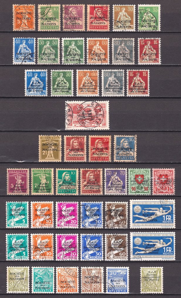 Ελβετία 1922/1944 - Συλλογή της περιόδου των υπηρεσιακών γραμματοσήμων 179 δείγματα - No Reserve Price #1.0