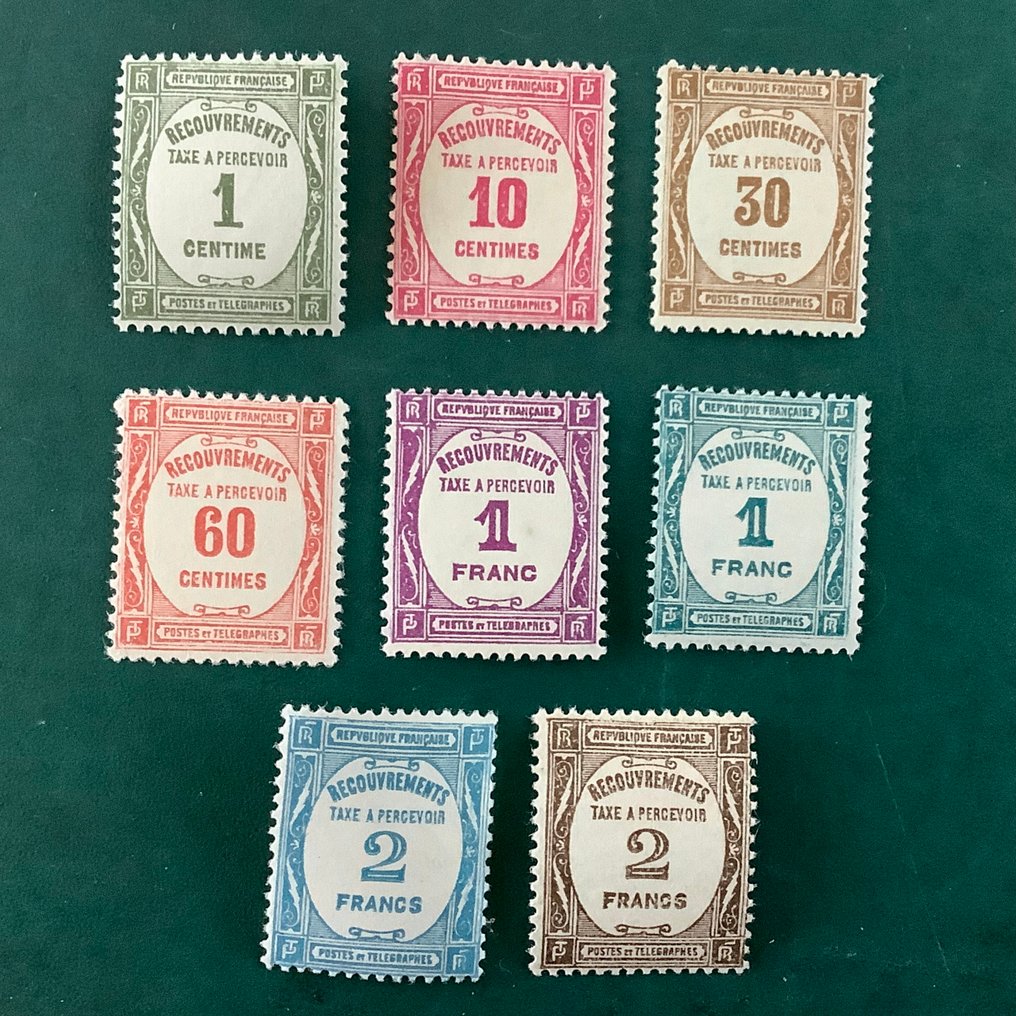 法国 1927/1931 - 税收：追缴 - MNH - Yvert 55/62 #1.0