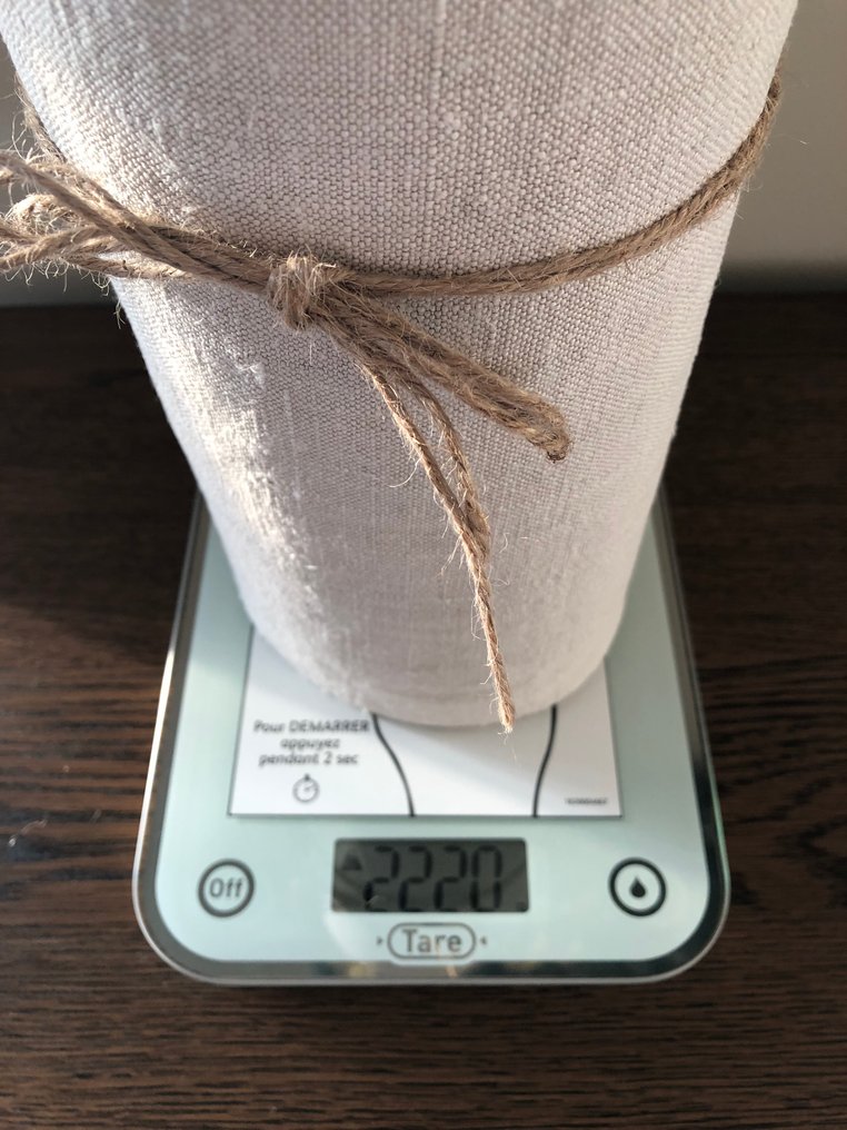 纺织品  - 570 cm - 72 cm - 古董手工编织亚麻布 #1.0