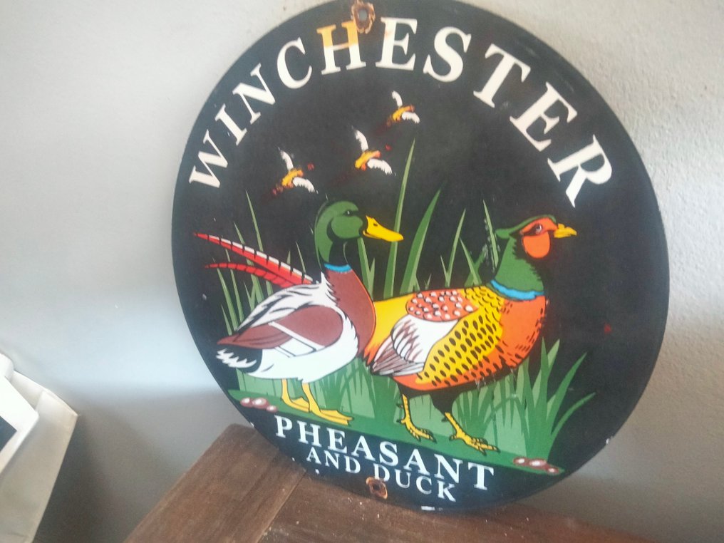 Ηνωμένες Πολιτείες - Emaille διαφημιστική πινακίδα Winchester. - Στρατιωτικά αξεσουάρ #3.2