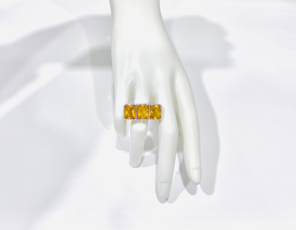 Ohne mindestpreis - Ring Silber - Citrini #2.1