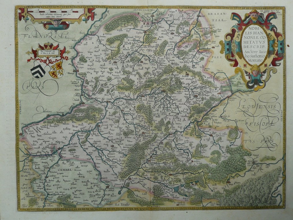 Belgia - Hainaut, Henegouwen; Abraham Ortelius - Nobilis Hannoniae comitatus descript. - 1581-1600 #1.0