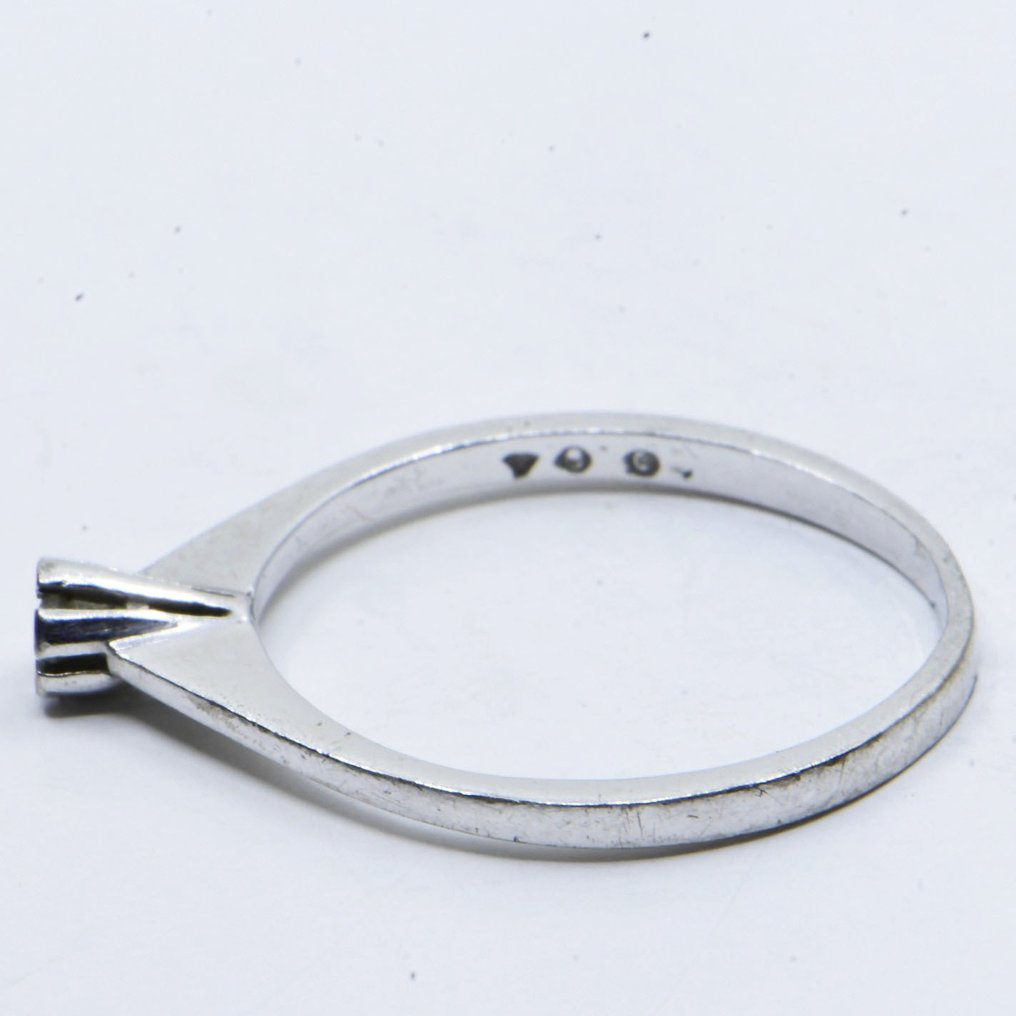 戒指 - 18 克拉 白金 鉆石 (天然)  - 现代订婚戒指 #2.1