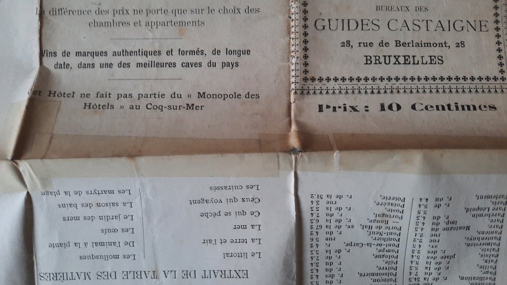 Guide Castaigne - Listes des Rues,Guide et Plan de Bruxelles et de la Banlieue, Guide Castaigne revesion de 1901 - 1901 #4.3
