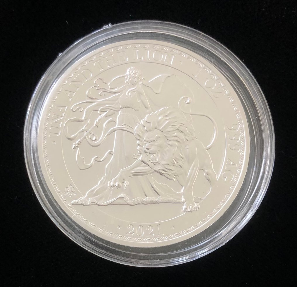 Saint Helena. 1 Pound 2021 Una & the lion  (Ingen reservasjonspris) #2.1