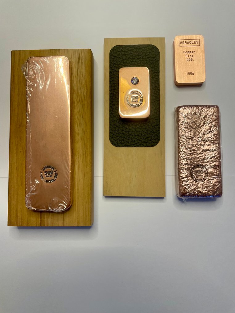 1,2 kilograms - Ouro .999 - Copper - Fonderie Heracles - France - Selado e com certificado  (Sem preço de reserva) #1.0