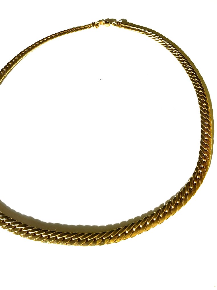 链 - 18K包金 黄金 - 1980年编织链条 #1.0