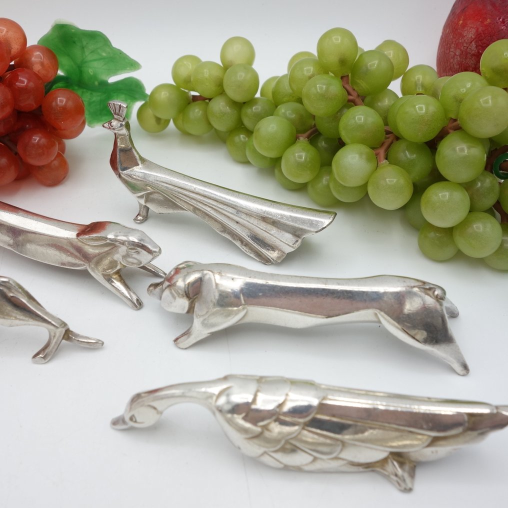 Christofle, Gallia - Eugene Volynkine - Knife rest - Silverplated - Set of 12 #4.3