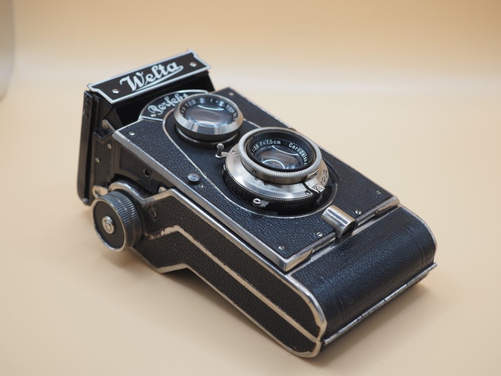 Welta Perfekta with Zeiss Tessar 3,8/75mm, otturatore Prontor da 1 a 1/300 | Cameră format mediu #1.0