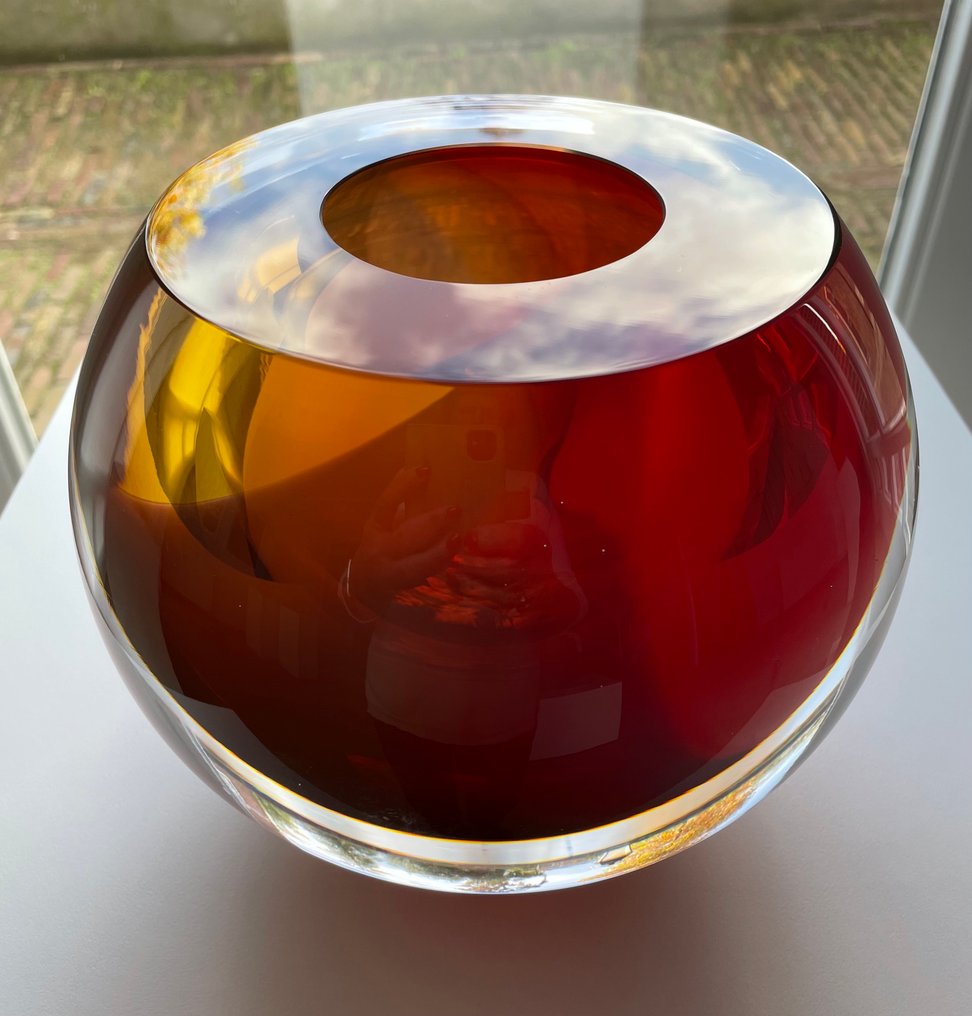 George Broft Unique 7 kilo! - Γλυπτό, “ INDIAN SUMMER “ - 19 cm - Γυαλί #4.3