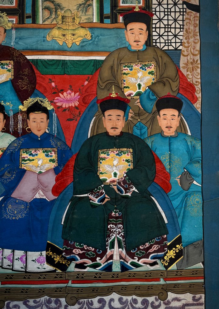 Groot kinesisk forælderdukke - familie - Tæppe, pigment - Kina - Anden halvdel af det 20. århundrede #3.2