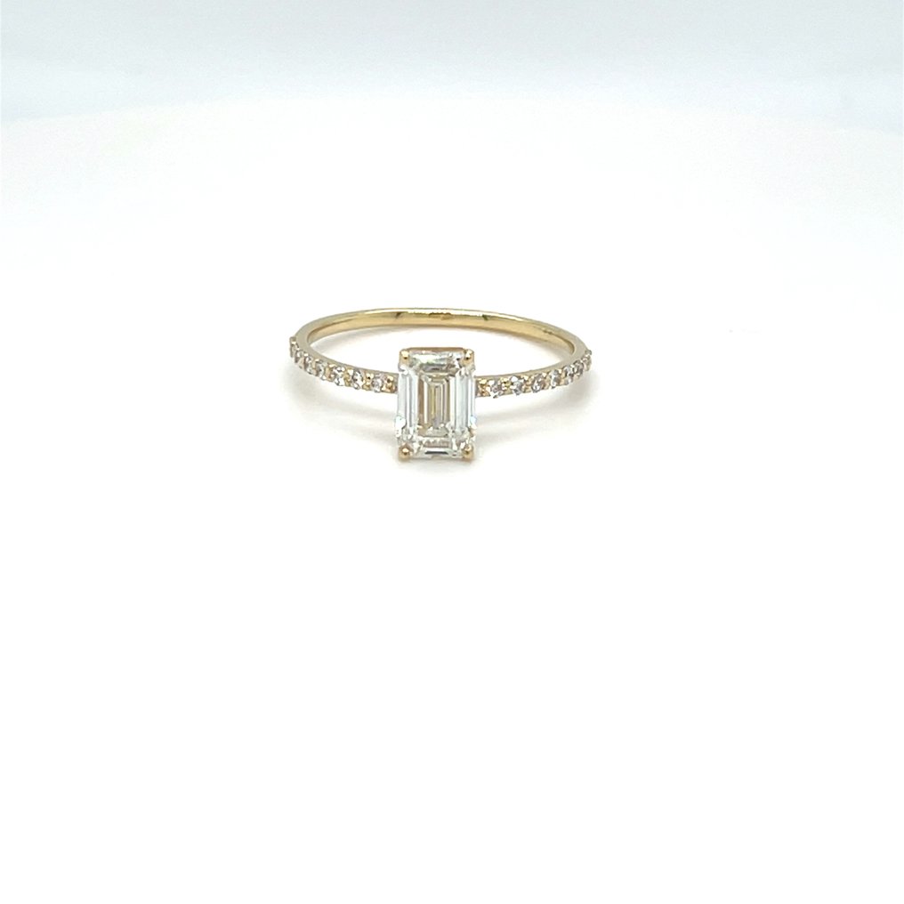 χωρίς τιμή ασφαλείας - Δαχτυλίδι - 14 καράτια Κίτρινο χρυσό - 1.21ct. tw. Διαμάντι (Εργαστηριακής καλλιέργειας) - Διαμάντι #1.0