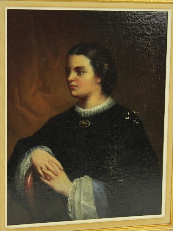 Europæisk skole (XIX), Efter - 19de-eeuws dames portret van adel #3.2