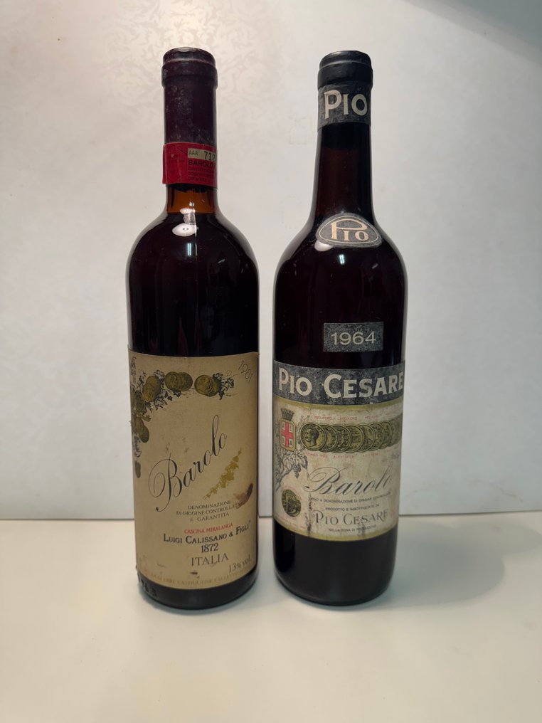 1964 Pio Cesare & 1981 Luigi Calissano - Barolo - 2 Bottles (0.75L) #1.0