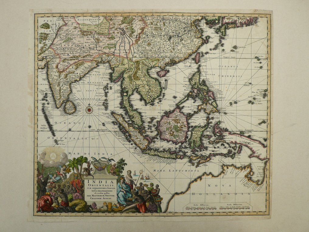 Ασία - Ινδονησία / Φιλιππίνες / Κίνα / Αυστραλία; Matthias Seutter - India Orientalis - 1721-1750 #1.0